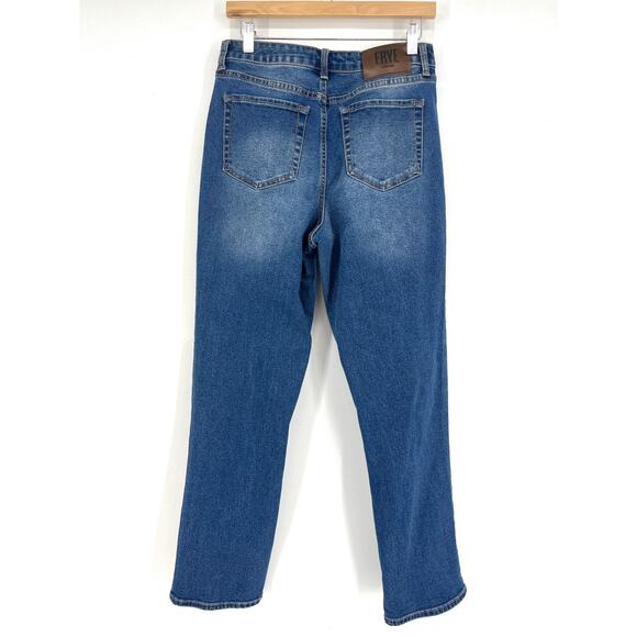Frye Women's 29/28 Blue Denim Jeans Straight Leg  Cotton Spandex Blend - Picture 5 of 6